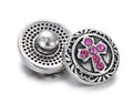Pink Rhinestone 12mm MINI Snap Charm for Snap Charm Jewelry