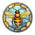Stained Glass Design Bumble Bee 20mm Snap Charm for Snap Jewelry