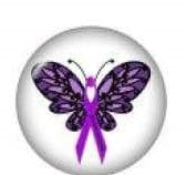 Butterfly Cancer Ribbon Cause Snap Charm 20mm or 12mm for Snap Jewelry (Assorted Colors)