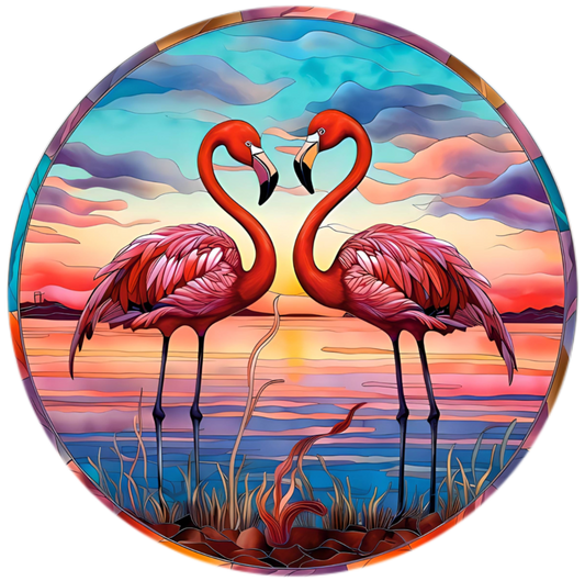 Flamingo Sunset Ocean Snap Charm 20mm