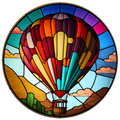 Bright Colorful Hot Air Balloon 20mm Snap Charm