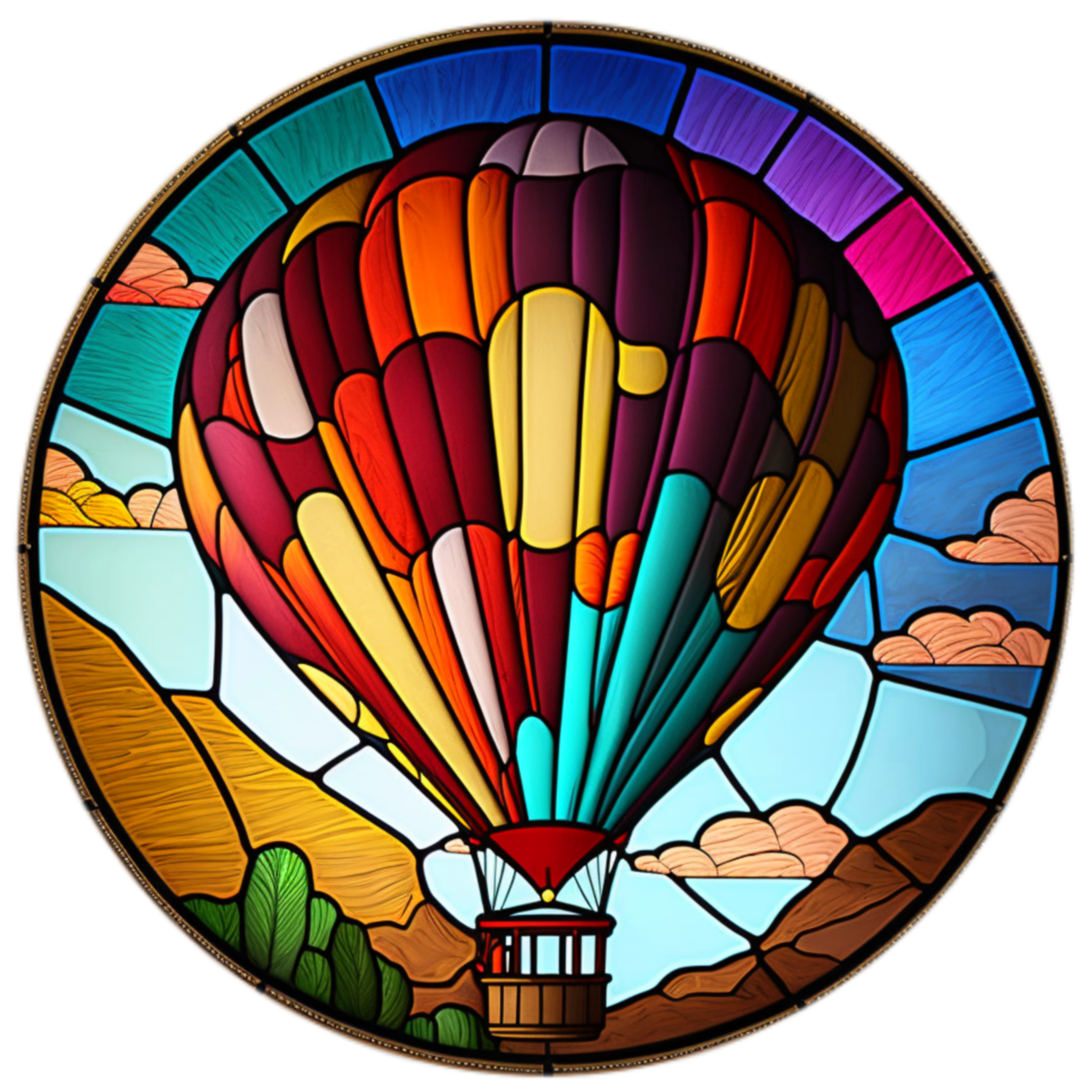 Bright Colorful Hot Air Balloon 20mm Snap Charm