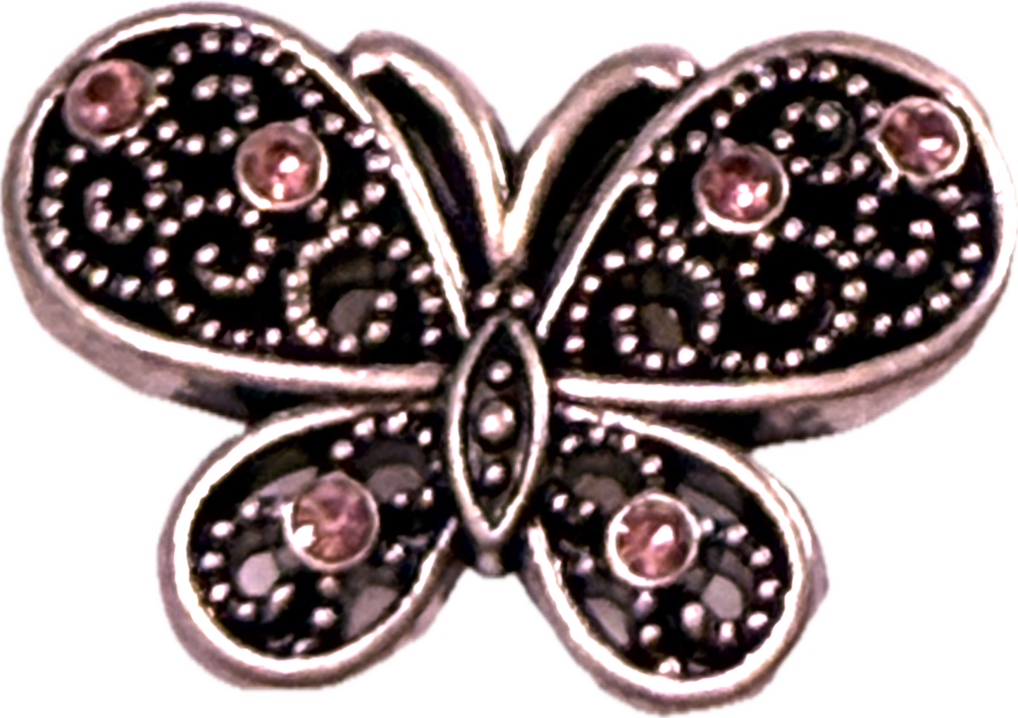 Rhinestone Metal Butterfly 20mm Snap Charm for Snap Charm Jewelry