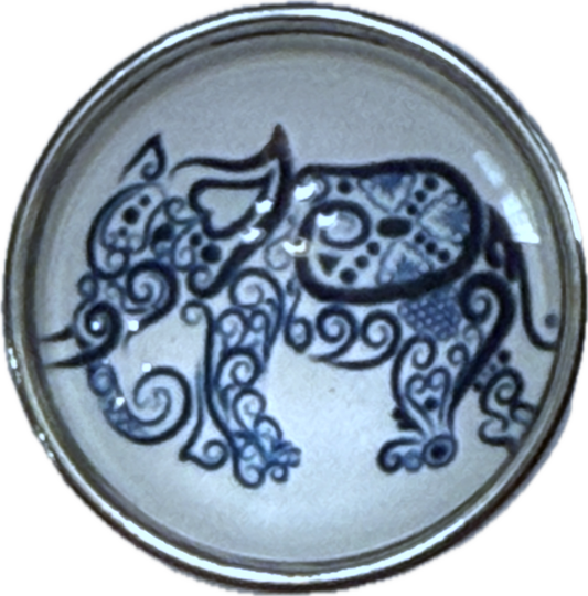 Art Elephant Animal 20mm Snap Charm for Snap Charm Jewelry