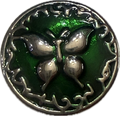 Green Butterfly Snap Charm 18mm for Snap Charm Jewelry