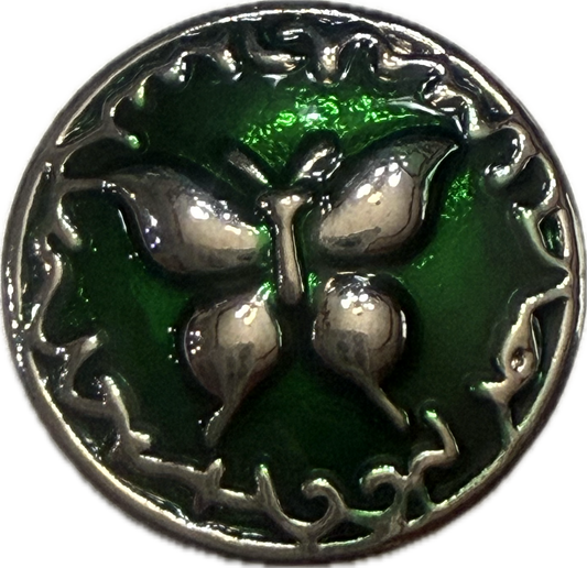 Green Butterfly Snap Charm 18mm for Snap Charm Jewelry