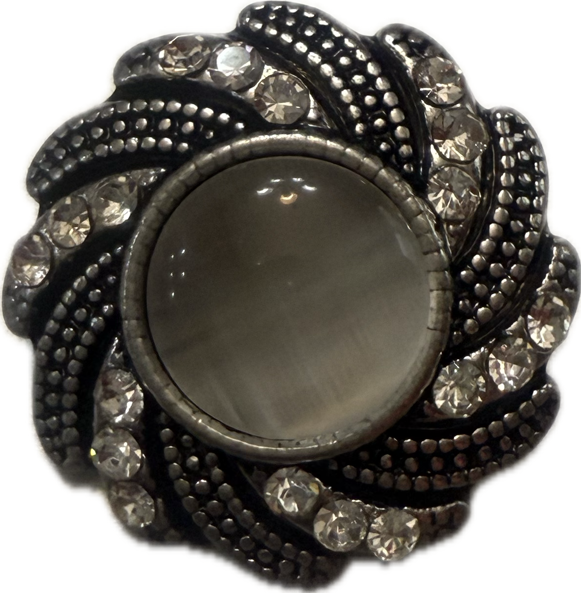 Metal Rhinestone Cateye 20mm Snap Charm for Snap Jewelry (Assorted Colors)