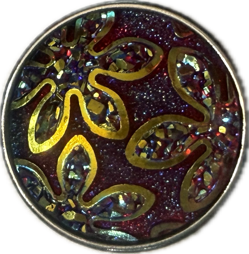 Acrylic Glitter Flower 20mm Snap Charm for Snap Charm Jewelry (Assorted Colors)