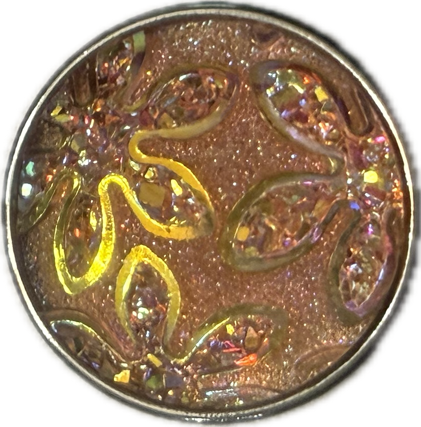 Acrylic Glitter Flower 20mm Snap Charm for Snap Charm Jewelry (Assorted Colors)