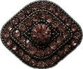 Pink Rhinestone Diamond Shaped Metal 20mm for Snap Charm Jewelry