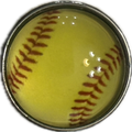 Softball Glass Snap 20mm for Snap Jewelry