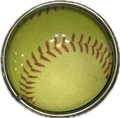 Softball Glass Snap 20mm for Snap Jewelry