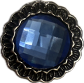 Blue Faceted Metal Snao 20mm Snap Charm for Snap Charm Jewelry