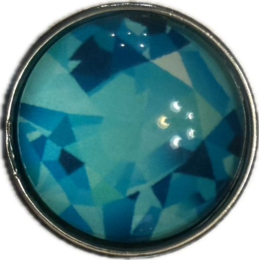 Abstract Multi-Color 20mm Snap Charm for Snap Charm (Assorted Colors)