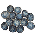 Blue Filigree Alphabet Letter 20mm Snap Charm for Snap Charm Jewelry