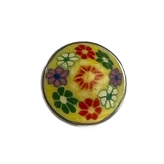 Polymer Yellow Flower 18mm Snap Charm