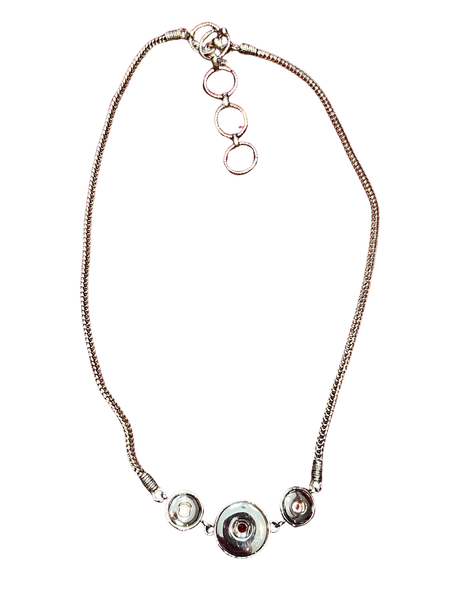 Triple Snap 12mm and 20mm Snap Rope Necklace