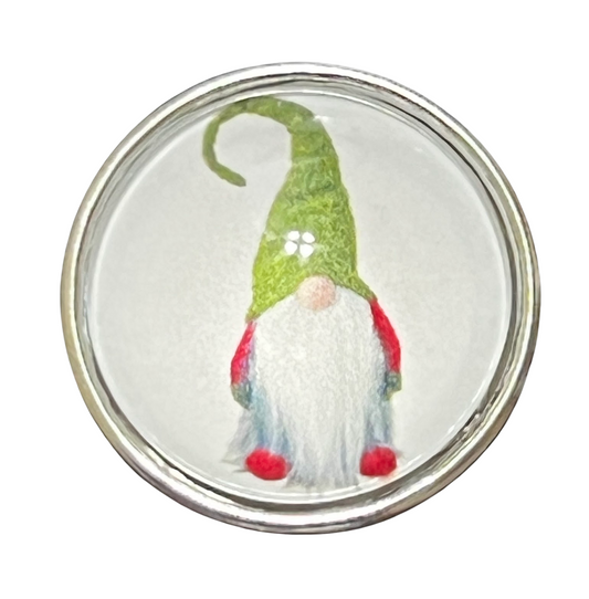 Green Hat Gnome 20mm Snap Charm