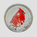 Red Winter Cardinal With White Background 20mm Snap Charm for Snap Charm Jewelry