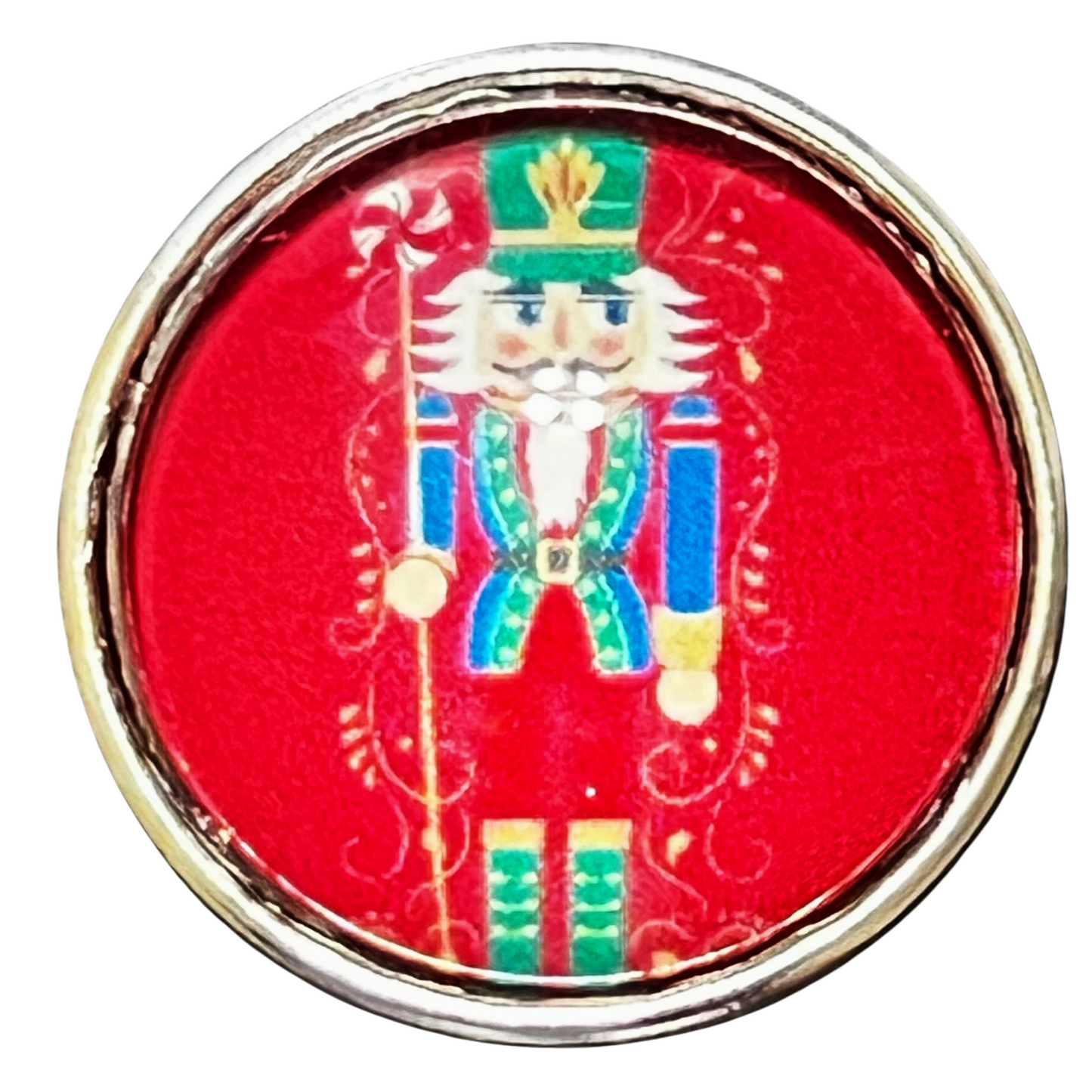Red Christmas Nutcracker Soldier 20mm Snap Charm
