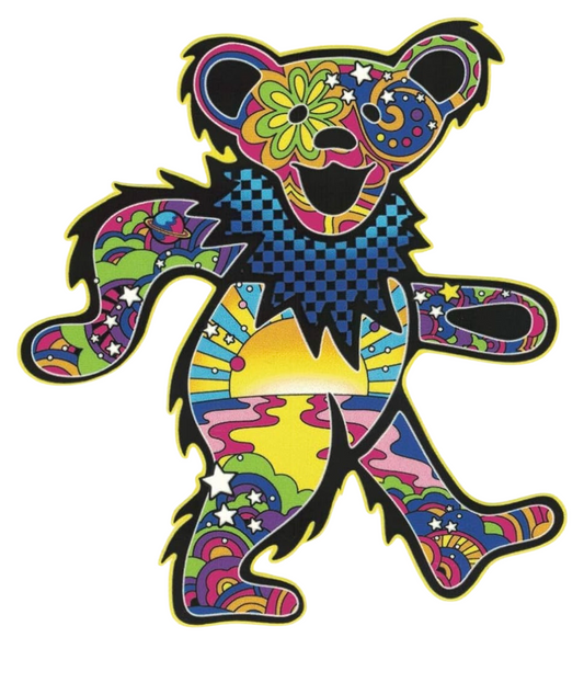 Colorful Hippie Boho Teddy Bear Snap Charm 20mm