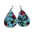 Baby Blue Floral Double Sided Dangle Earrings