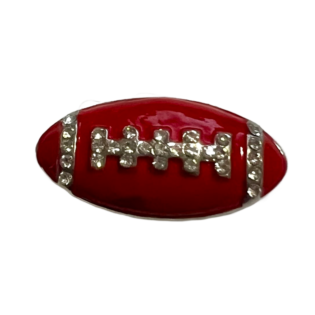 Large Football Bling Metal Sports Snap  20mm-Snap Charm Jewelry (Assorted Colors)