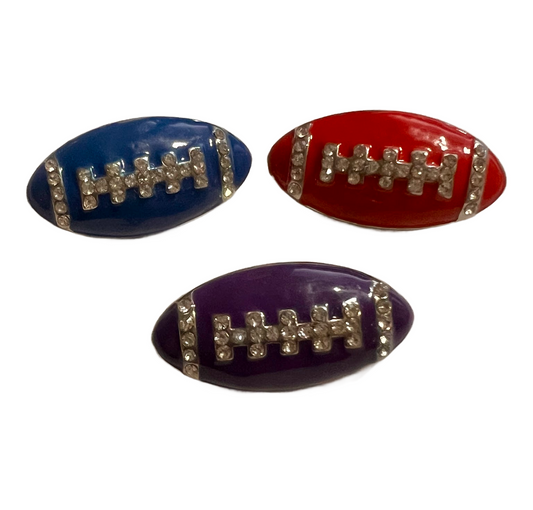 Large Football Bling Metal Sports Snap  20mm-Snap Charm Jewelry (Assorted Colors)