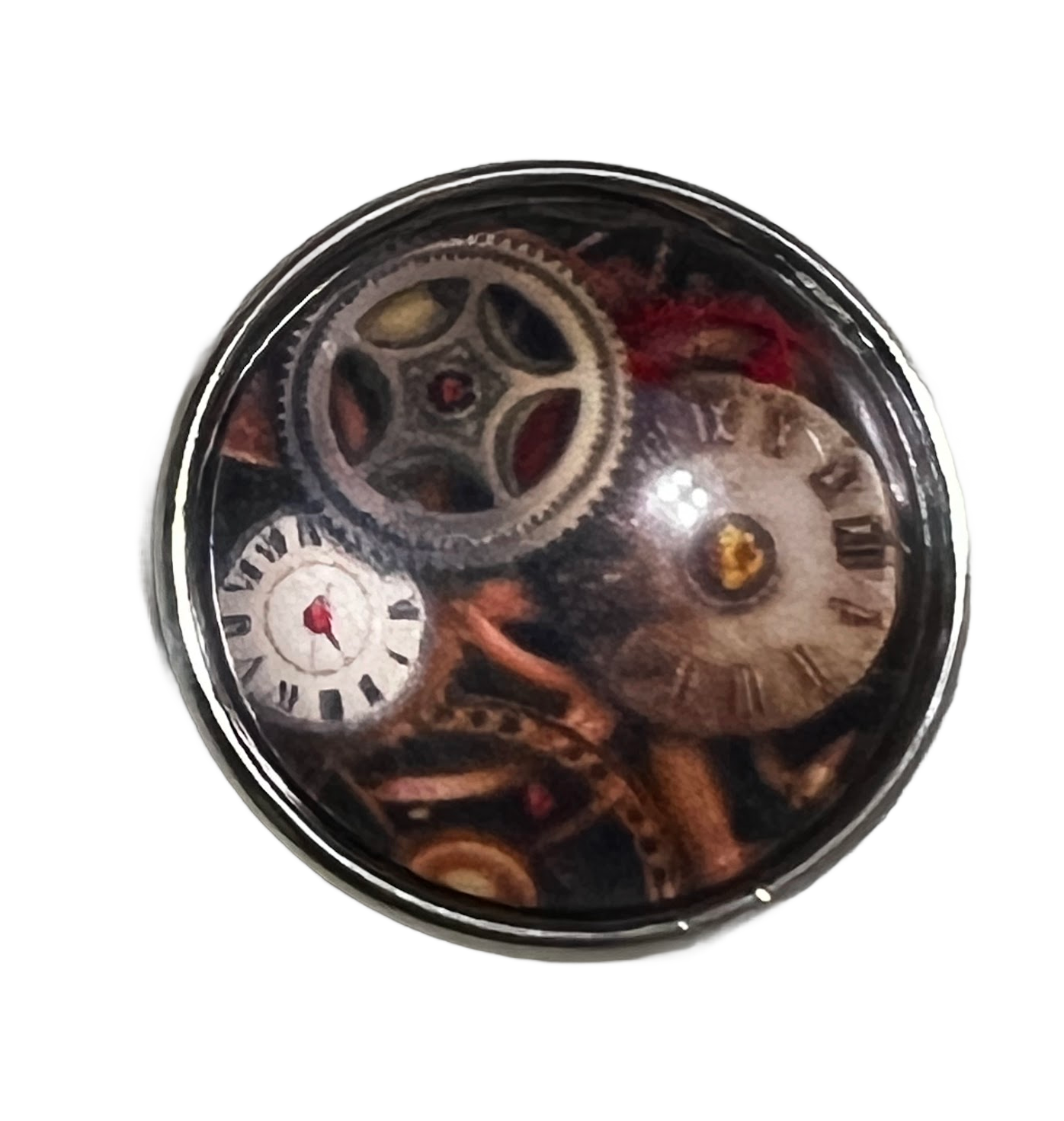 Steam Punk Clock Works Snap Charm 20mm