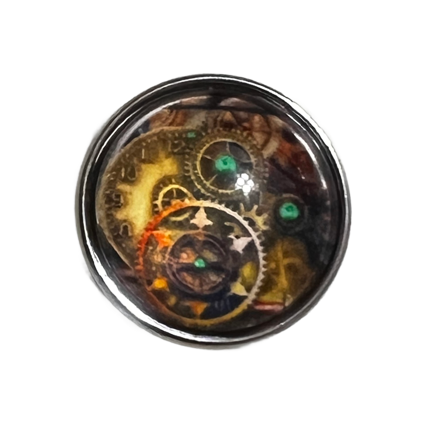 Steam Punk Clock Works Snap Charm 20mm