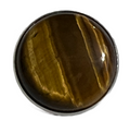 Tiger Eye 18mm Stone Snap Charm Fits 20mm Snap Jewelry