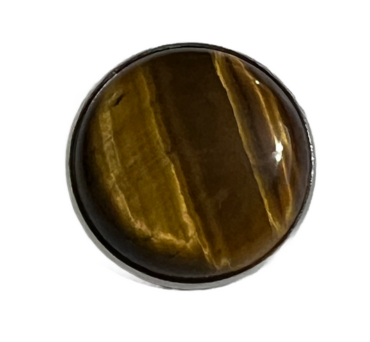 Tiger Eye 30mm Large Stone Snap Charm Fits 20mm Snap Jewelry