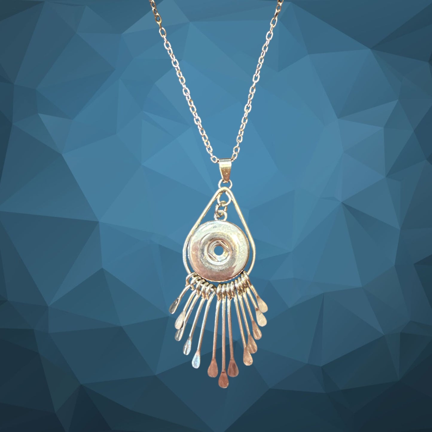 Fringe Drop Dangle Center Charm for 20mm Snap Charm Jewelry with Chain Included