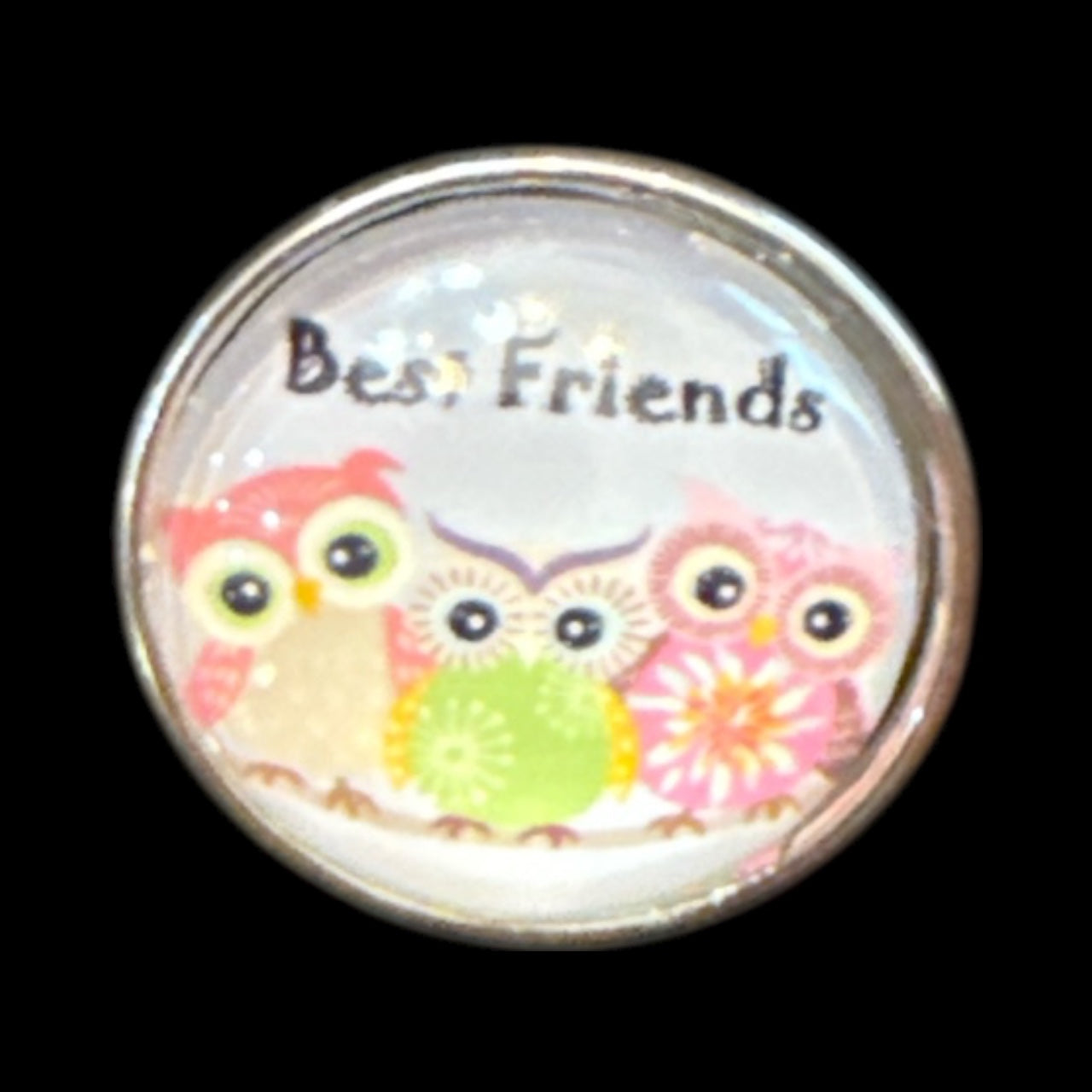 Best Friends Owls 20mm Snap Charm for Simple Elegance Snap Jewelry