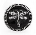 Painted Metal Dragonfly 20mm Snap Charm (Assorted Colors)
