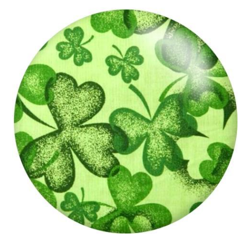 St Patrick Day's Green Clover Snap Charm 20mm