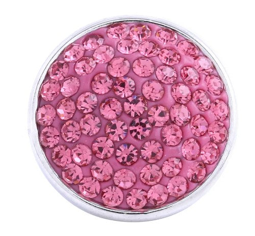 Rhinestone Bling Snap Charm 20mm (Assorted Colors)