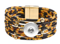 Sunflower Wrap Magnetic Multi-Strap Single Snap Bracelet 20mm
