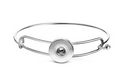 Bangle Single Snap Wire 20mm Snap Charm Bracelet