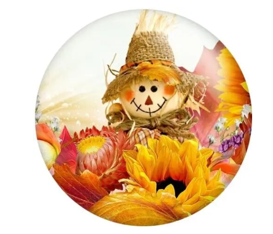 Halloween Scarecrow Autumn Single Snap 20mm