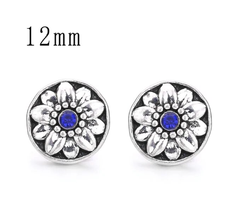 Birthstone Flower MINI 12mm Snap Charm