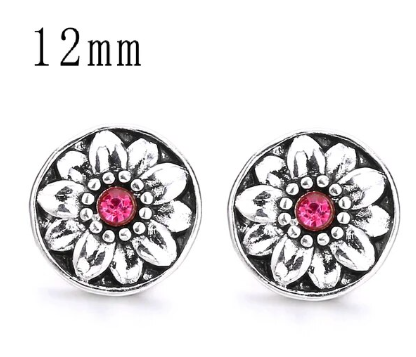 Birthstone Flower MINI 12mm Snap Charm