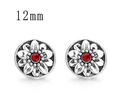 Birthstone Flower MINI 12mm Snap Charm