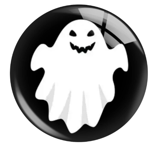 Spooky Halloween Holiday Ghost Snap Charm 20mm