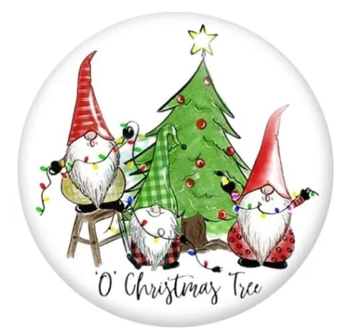 O'Christmas Tree Holiday Gnomes Snap Charm 20mm
