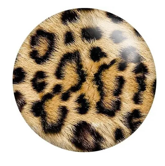 Brown Leopard Print Snap Charm 20mm