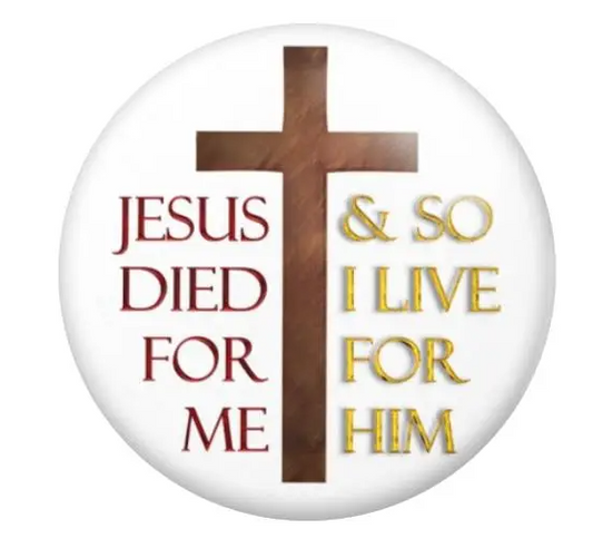 Jesus Died For Me So I Could Live For Him Cross 20mm Snap Charm for Snap Charm Jewelry
