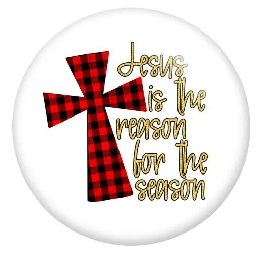 Jesus is the Reason for the Season Cross 20mm Snap Charm for Snap Charm Jewelry