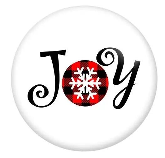 JOY Buffalo Print Christmas 20mm Snap Charm for Snap Charm Jewelry
