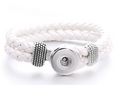 Single Snap  20mm PU Leather Loop Snap Bracelet Fit's up to 8" (Assorted Colors)